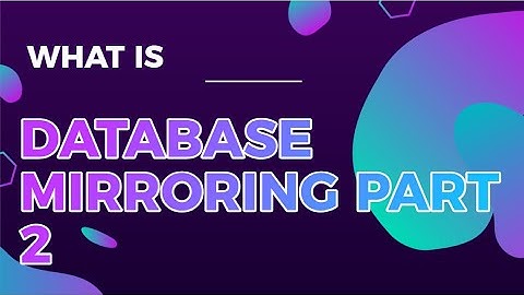 Database Mirroring part 2 - #sqlserver #sqlserver2019 #sqltraining #sqltutorial #sqlforbeginners