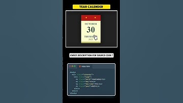 TEAR CALENDAR using html css #coding #programming