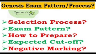How to prepare for Genesis? | Exam Pattern? | Negative Marking? | Selection Process ? | Salary? Genesis Technologies Gt 2 0