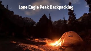 Lone Eagle Peak Backpacking (Crater Lake Campground) - Indian Peaks Wilderness Fall 2022