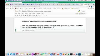 Bisection Method Python program