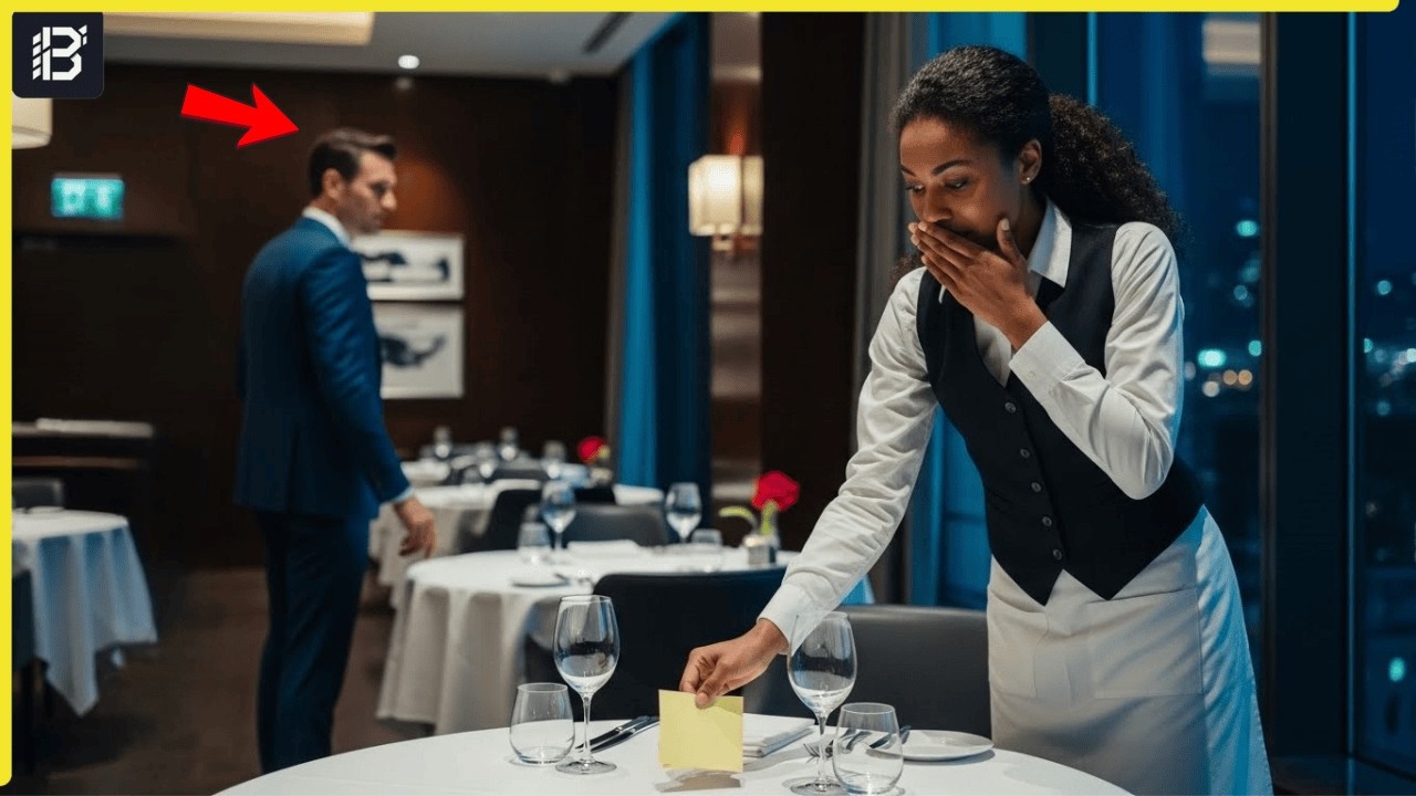 The Billionaire Left Without a Tip or a Thank YouBut the Black Waitress Found a Note Under His Plate