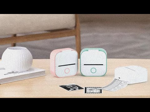 Кишеньковий двохдюймовий міні термопринтер з Bluetooth Ukrmark P02BL блакитний, видео 2