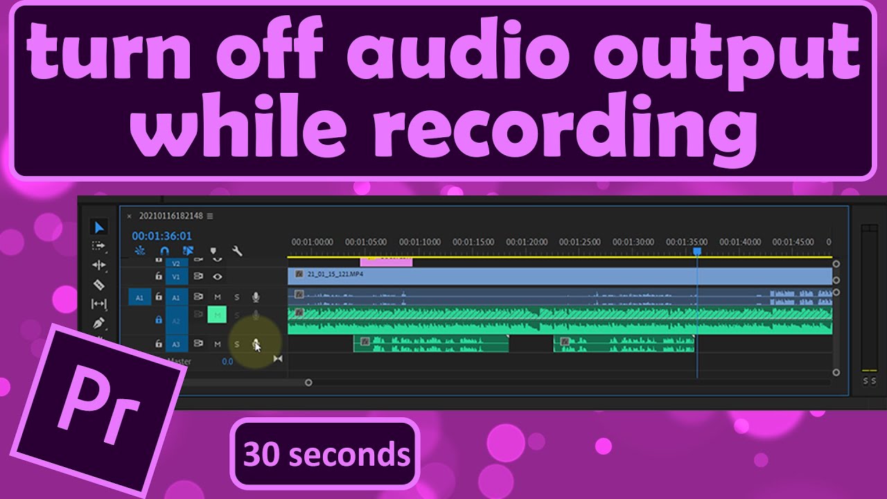 How Do I Turn Off Audio Output While Recording Voice Overs In Premiere