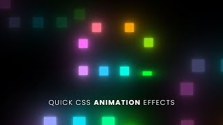 Quick CSS Animation Effects | CSS3 Glowing Square Loading Animation