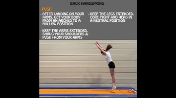 Back handspring instructional video - tumbling
