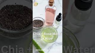 DIY Chia Seed Glass Skin Hydro-Gel Mask ✨ #skincare #wellnessforlife #brightskin #chiaseed