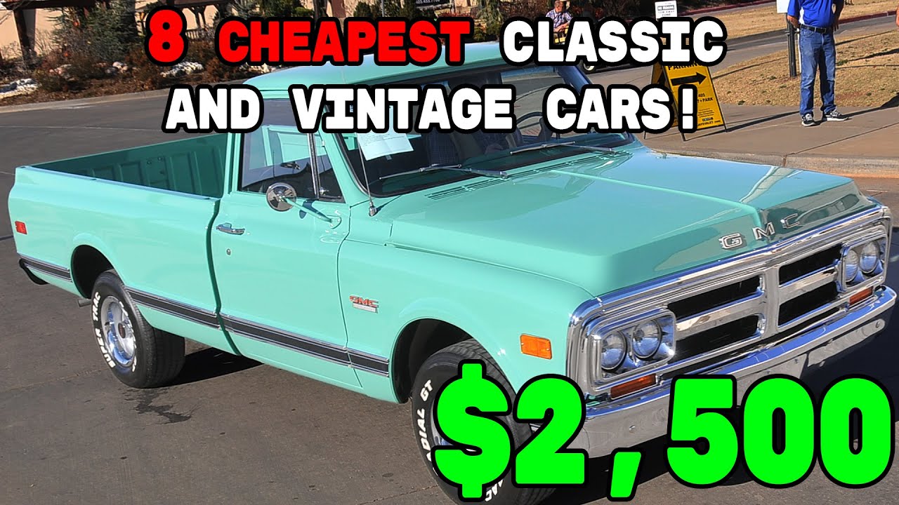 8 Classic Vehicles for Sale Online Now Under $3,000 - Links to Listings