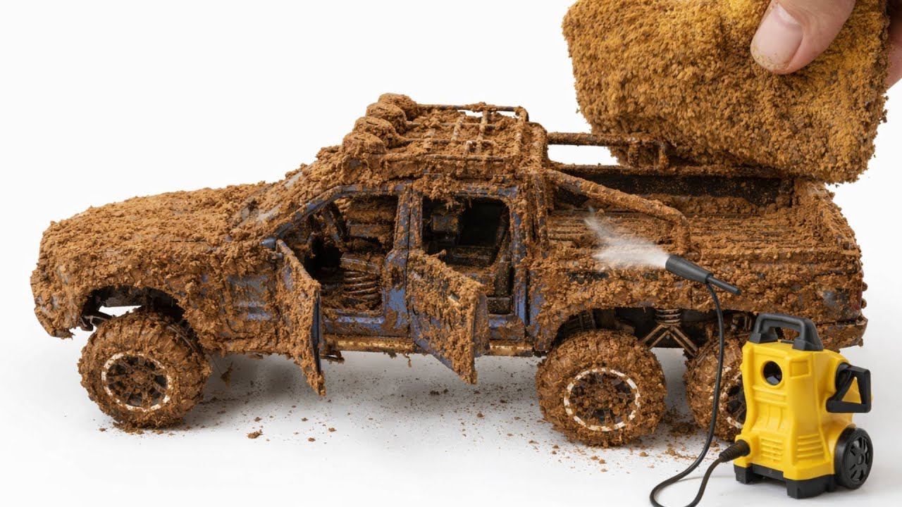 Super Realistic Cleaning of a 124 Ford F-150 Raptor After an Extreme Dusty Journey