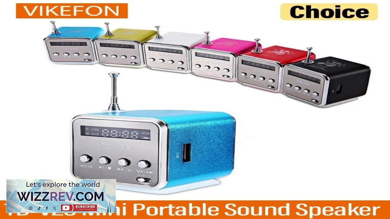 Перезаряжаемое портативное FM-радио, портативное мини-радио, миниатюрное портативное радио с Blue...