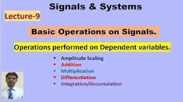 Basic operations on signal