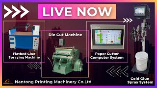 【LIVE】Cold Glue Spray System, Die Cut Machines,, Flatbed Glue Spraying Machine etc