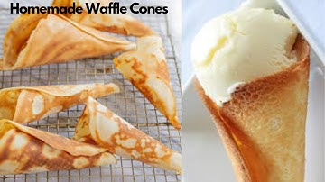 Homemade Ice Cream Cone in a frypan & without oven | Crispy Waffle/Sugar Cones Recipe