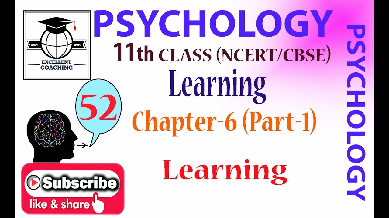 Psychology Ncert Class 11 Ch 6 Part 1 Learning Psychology Teaching Profession Teaching Psychology Ncert Class 11 Ch 6 Part 1 Learning Psychology Teaching Profession Teaching