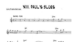 BACKING TRACK - XIII. PAUL&#39;S BLUES - Bob Mintzer 15 Easy etude - Bob Mintzer for Eb. Saxophone