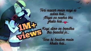 Video thumbnail of "Tujhko jo paya lyrics|| Naruto Shippuden"