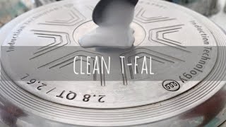 ティファールのフライパンと鍋の裏を重曹ペーストで掃除『clean with me』