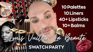 LOUIS VUITTON La Beaute Swatch Up! | All Palettes & Liners, 50+ Lips@patmcgrath5600 @louisvuitton