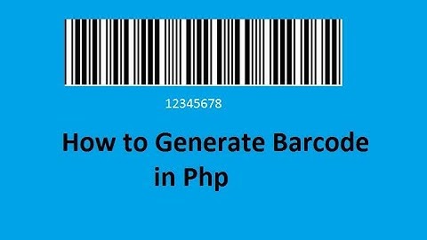 Generate Barcode In Php  in Hindi/Urdu