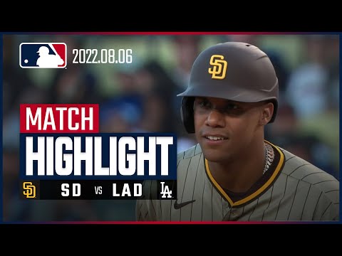 【MLB】8.6 パドレスvsドジャース 日本語ハイライト