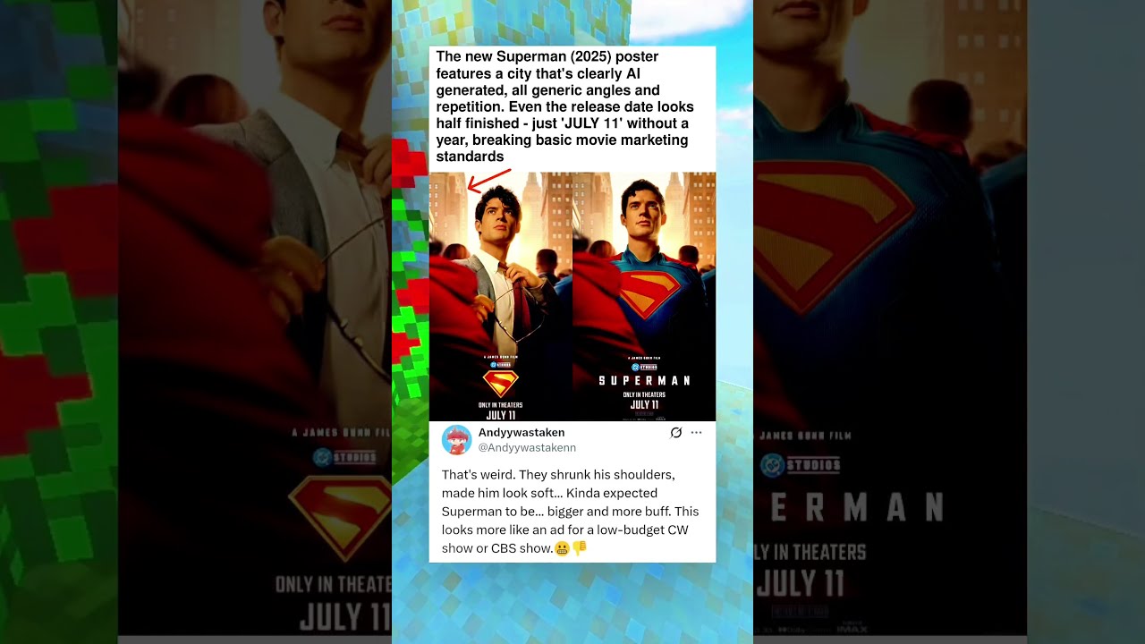 The New Superman 2025 Poster Features A City That S Clearly AI Generated All Generic Angles And