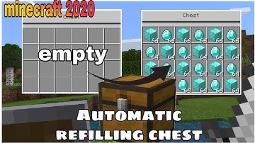 HOW TO MAKE AN AUTO REFILLING CHEST | MINECRAFT PE 2020