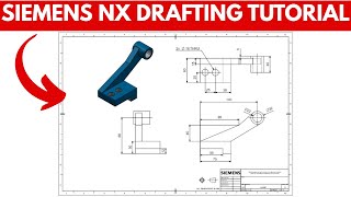 Siemens NX Drafting Tutorial: Create This 3D Block to 2D Drawing in 9 Minutes!