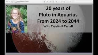 The Alchemy of Pluto In Aquarius until 2044