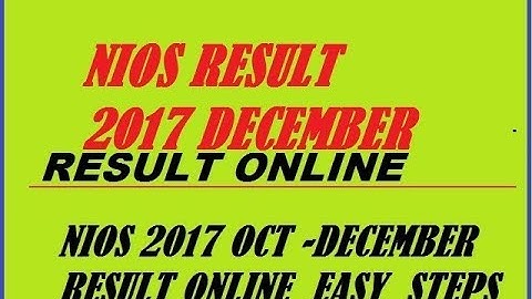 how to get nios 2017 oct result online