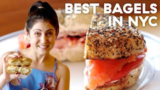 5 Bagels You Can ONLY Find In NYC | Delish Bagel Tour