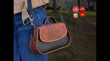 Making a Leather Shoulder Bag, PDF Pattern, by #vikingsleatherdesign