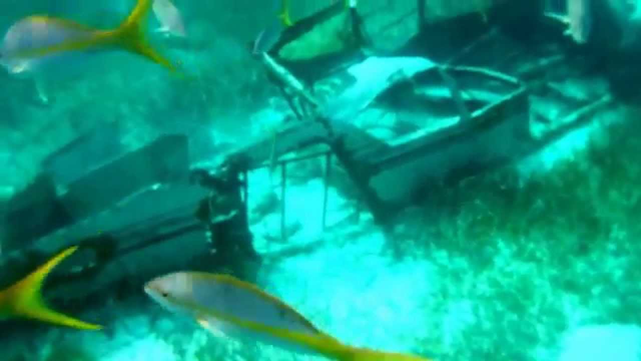 snorkeling on plane wreck at coco cay 2 YouTube
