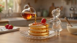 Glass Pancake 🥞✨ | Satisfying Glass Stop Motion #shorts
