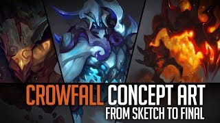 Concept Art - From Sketch To Final - Crowfall