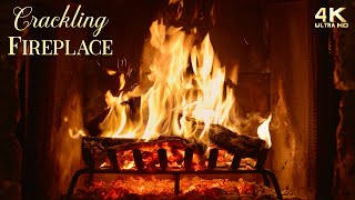 Cozy Fireplace 4K  Fireplace with Crackling Fire Sounds