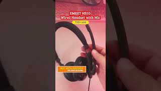 EMEET HS50 Wired Headset Call Center Computer With Microphones #ShopeeTagToWin