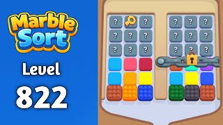 Marble sort Level 822 solution gameplay 