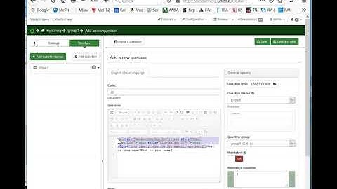 LimeSurvey Introduction 2