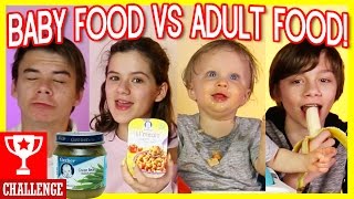 BABY FOOD vs ADULT FOOD CHALLENGE! | Food vs Real Food Challenge!  |  KITTIESMAMA