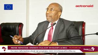 Uganda National Youth Dialogue on EAC Integration & Prime Minister's Commitment