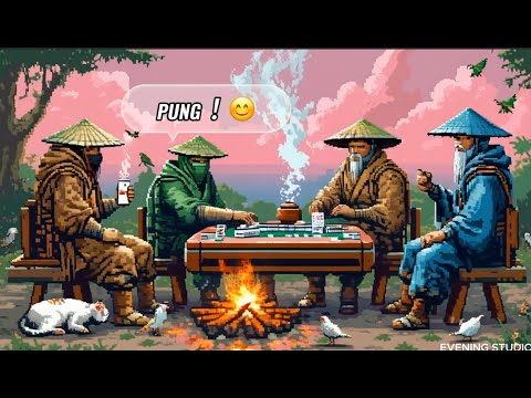 CHILL NINJA MAHJONG MUSIC 1 HOUR COFFEE MUSIC READING MUSIC ASIAN BGM 麻將牌 MUSIC RELAX PIXEL