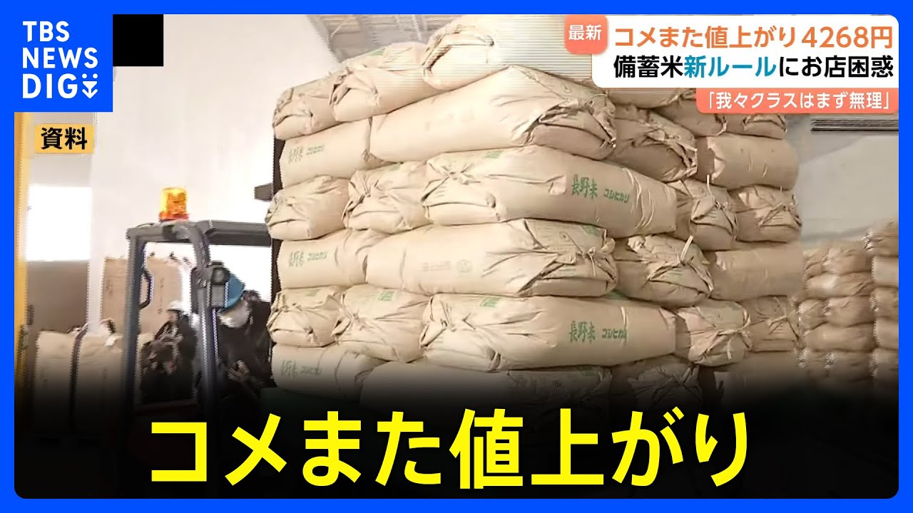 コメまた値上がり＋54円 5キロ4268円 前週値下がりもわずか1週間で上昇