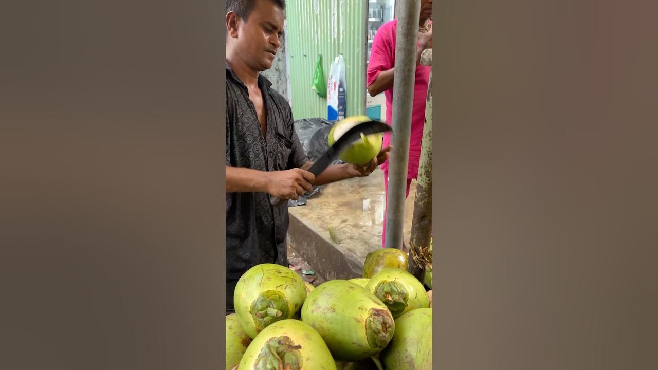 Fresh Coconut Water Fruit Cutting Skills Coconut Cutting 2 shorts