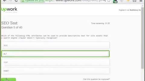 SEO Test  TOP 10% 20% Upwork Test Answers 1