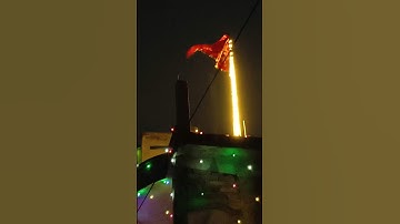 JAI SHREE RAM FLAG Lights Up the Sky! 🙏🚩#minivlog #flag #lighting #ytshorts