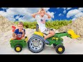 Histoires sur les tracteurs john deere case et excavator jcb  compilation pour les enfants