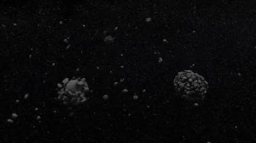 Forming a planet from asteroids. - How gravity works in Autodesk Maya