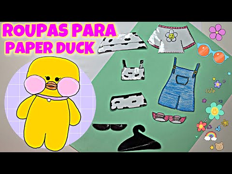 Paper duck imprimir com roupinha