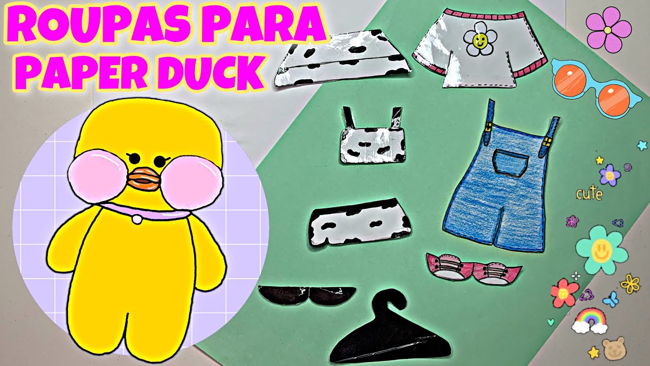 Paper duck imprimir com roupinha