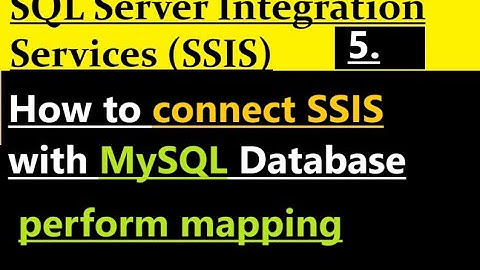 How to connect MySQL with SSIS